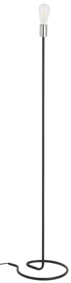 HOME Spiralle Floor Lamp - Black & Chrome